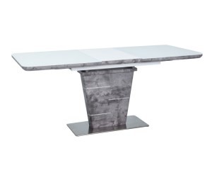 Стол раскладной Signal Ilario 140(180)X80 белый лак эффект бетона